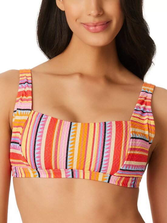 Jessica Simpson Other - Jessica Simpson Escape To Pacific Retro Bikini Top Square Neck S NWT